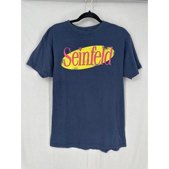 Seinfeld Shirt Mens Medium Navy Blue Graphic Tee TV Show Comedy - Picture 1 of 5